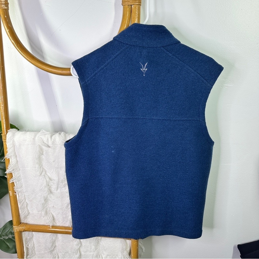 Mens Ibex Blue Wool Vest Sz S *As Is* — image 4 of 8